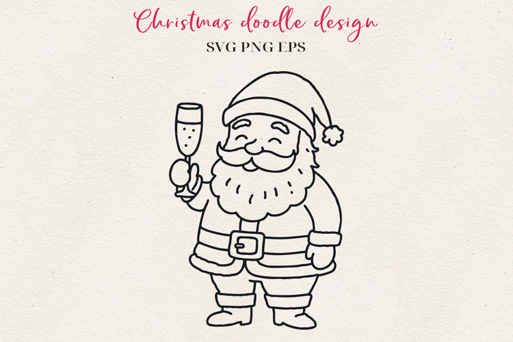 Hand-Drawn Christmas Character | Festive Ink Art SVG PNG EPS