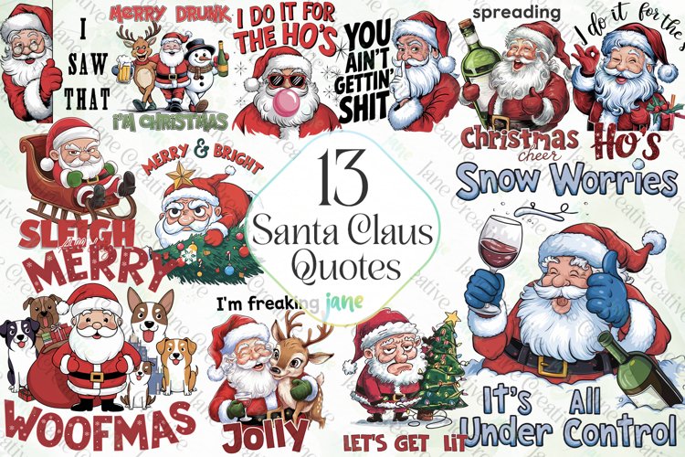 Cute Santa Clipart Image 18