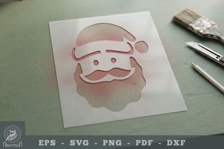 Santa Claus Stencil Template example image 1