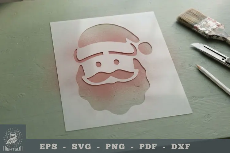 Santa Claus Stencil Template