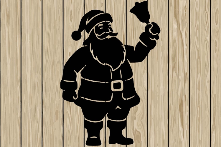 Santa Claus stencil silhouette SVG