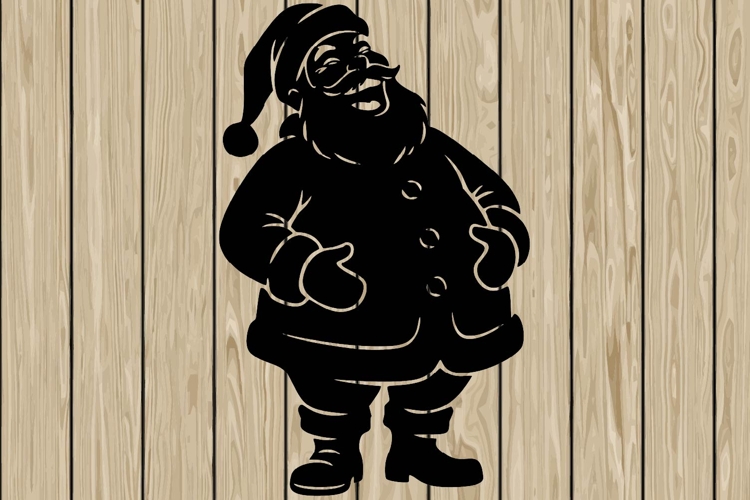 Santa Claus stencil silhouette SVG