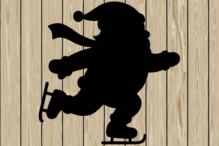 Santa Claus stencil silhouette SVG