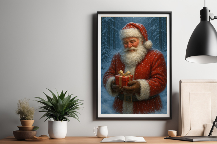 Greeting cards with Santa Claus