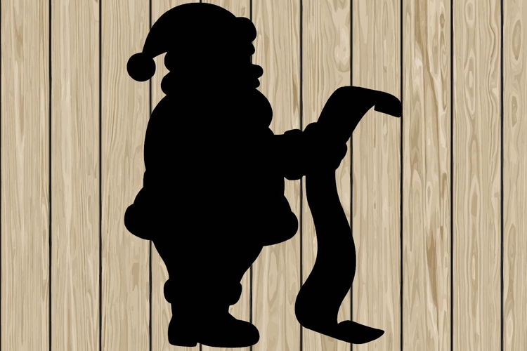 Santa Claus stencil silhouette SVG