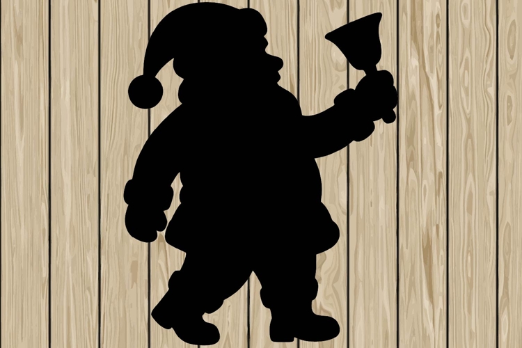 Santa Claus stencil silhouette SVG