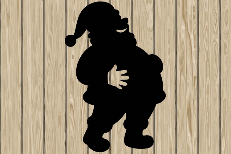 Santa Claus stencil silhouette SVG