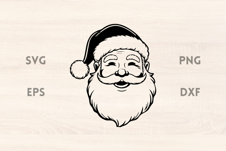 Vintage Santa face SVG