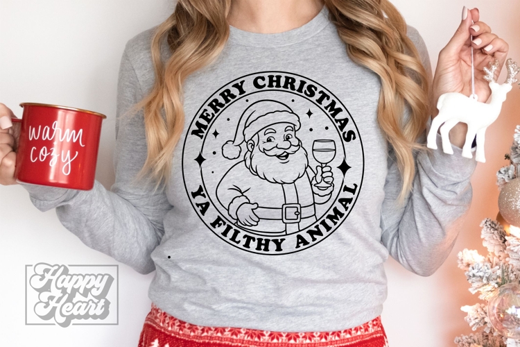 Merry Christmas Ya Filthy Animal Svg Image 10