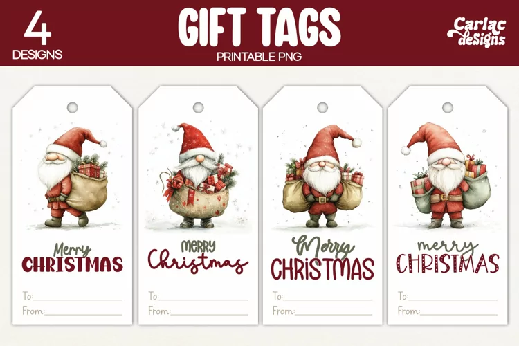 Christmas Gift Tags, Merry Christmas Printable Tags