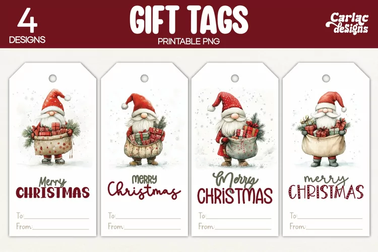 Christmas Gift Tags, Merry Christmas Printable Tags