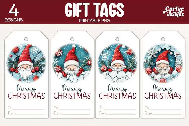 Christmas Gift Tags, Merry Christmas Printable Tags