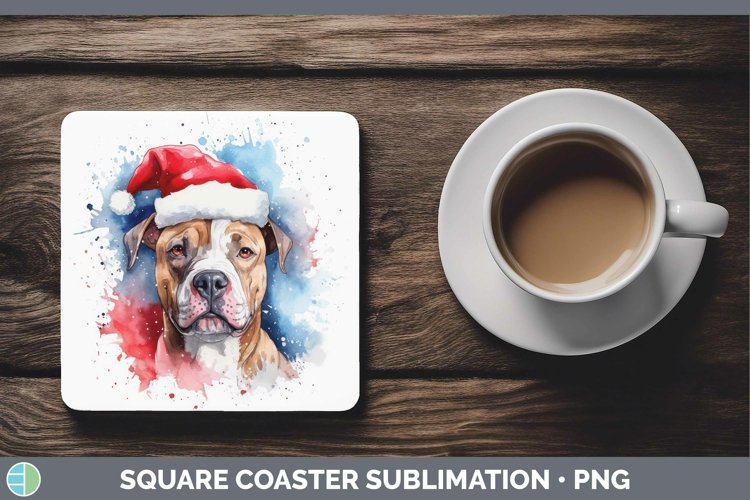 GorgeousSanta Hat Square Coaster design.