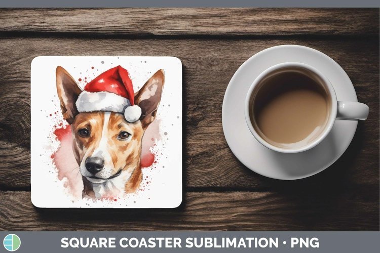 GorgeousSanta Hat Square Coaster design.