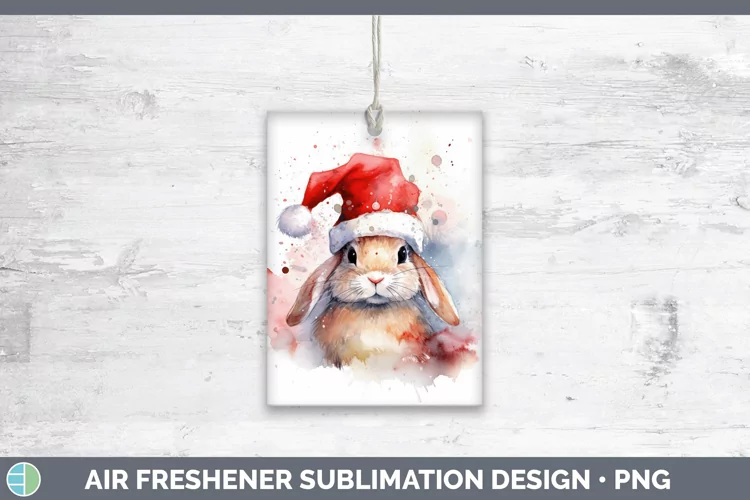 Santa Hat Bunny Air Freshener Sublimation Car Freshener Desi