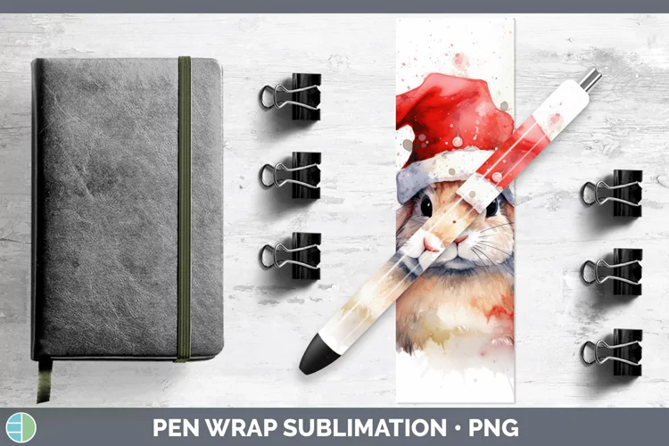 Santa Hat Bunny Pen Wrap Sublimation Epoxy Pen Designs