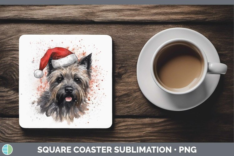 GorgeousSanta Hat Square Coaster design.