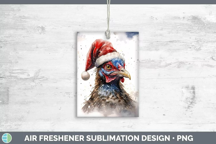 Santa Hat Grouse Air Freshener Sublimation Car Freshener Des