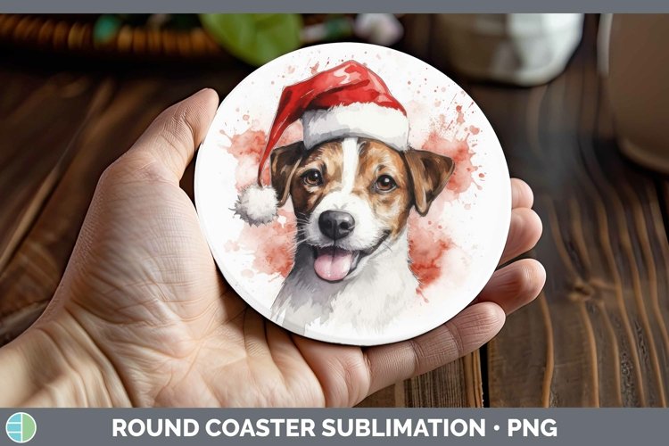GorgeousSanta Hat Round Coaster design.