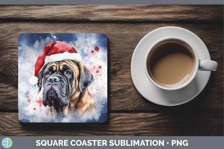 GorgeousSanta Hat Square Coaster design.
