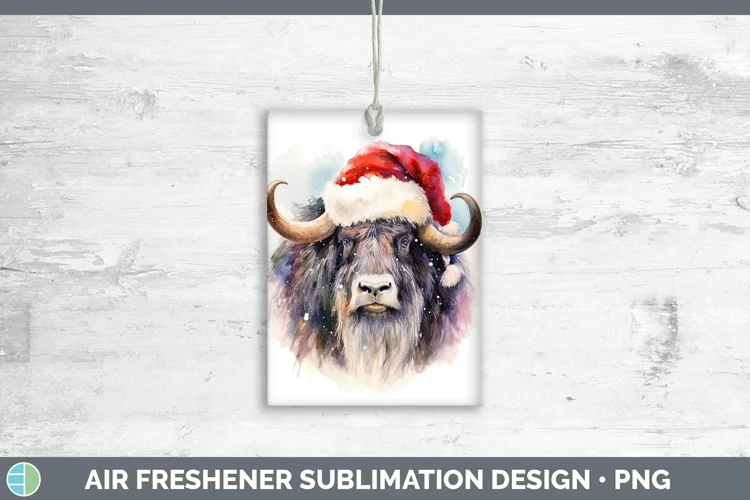 Santa Hat Musk Ox Air Freshener Sublimation Car Freshener De
