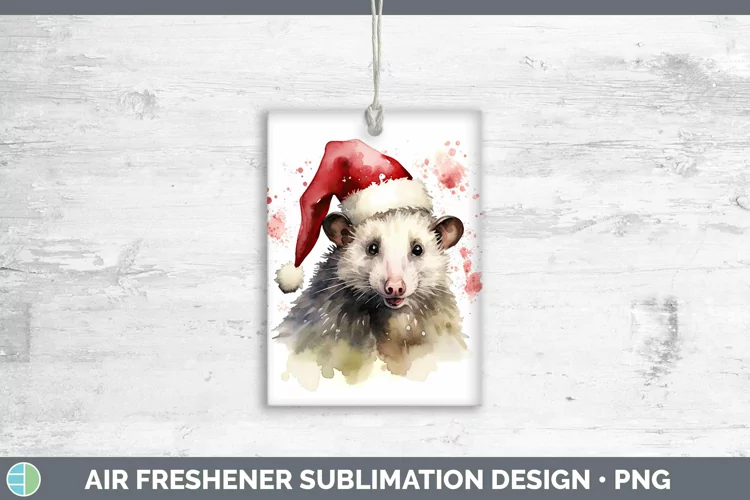 Santa Hat Opossum Air Freshener Sublimation Car Freshener De