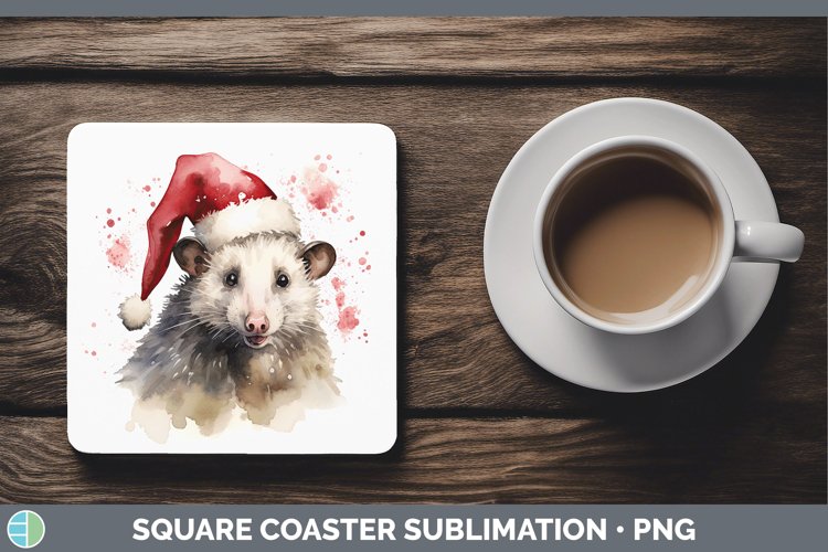 GorgeousSanta Hat Square Coaster design.