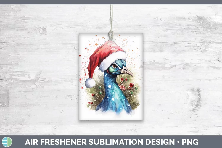 Santa Hat Peacock Air Freshener Sublimation Car Freshener De