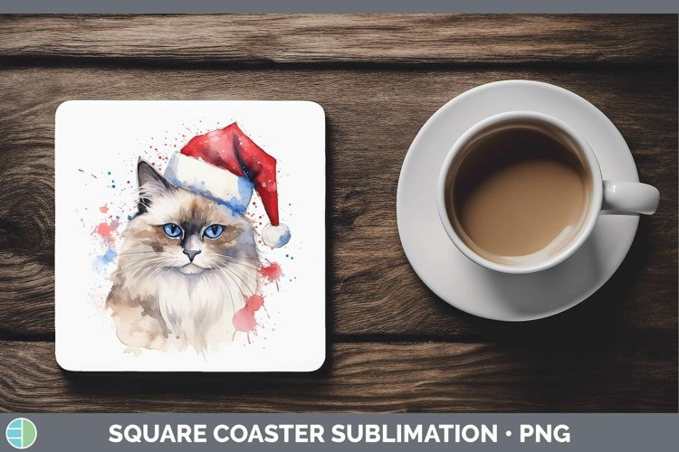 GorgeousSanta Hat Square Coaster design.