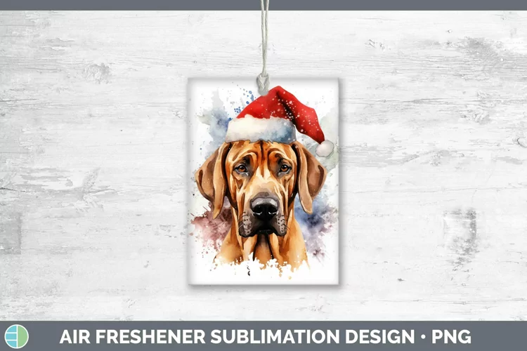 Santa Hat Rhodesian Ridgeback Air Freshener Sublimation Car