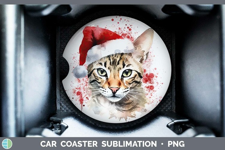 GorgeousSanta Hat Car Coaster design.