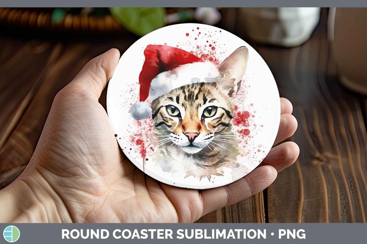 GorgeousSanta Hat Round Coaster design.