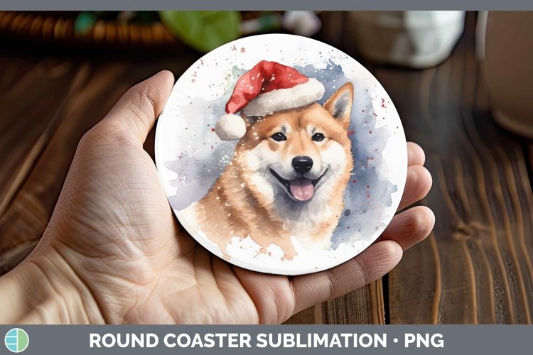 GorgeousSanta Hat Round Coaster design.