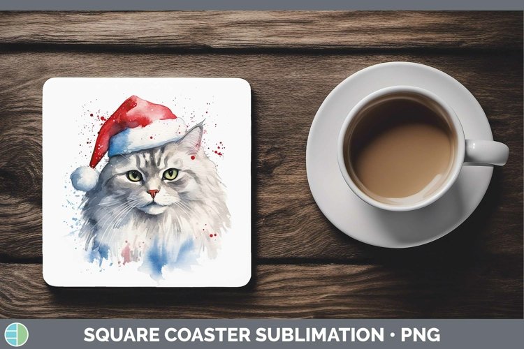 GorgeousSanta Hat Square Coaster design.
