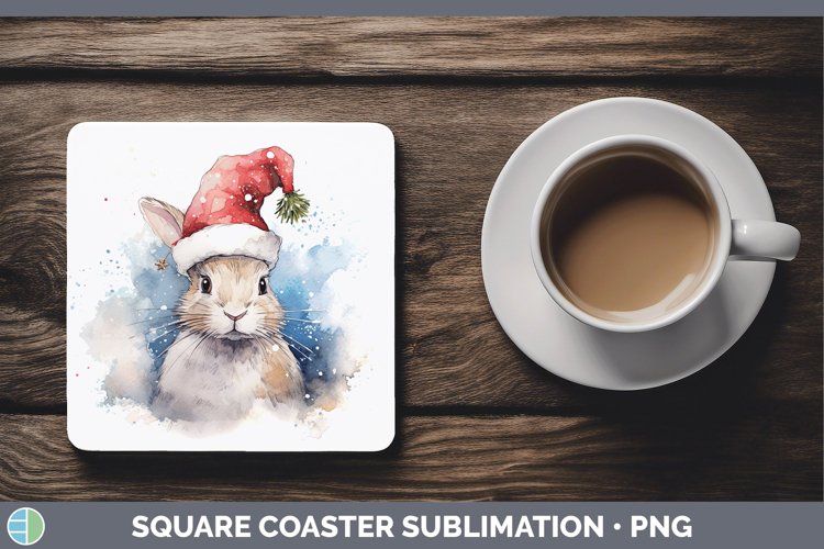 GorgeousSanta Hat Square Coaster design.