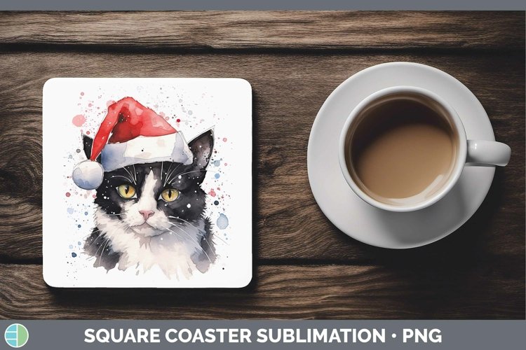 GorgeousSanta Hat Square Coaster design.
