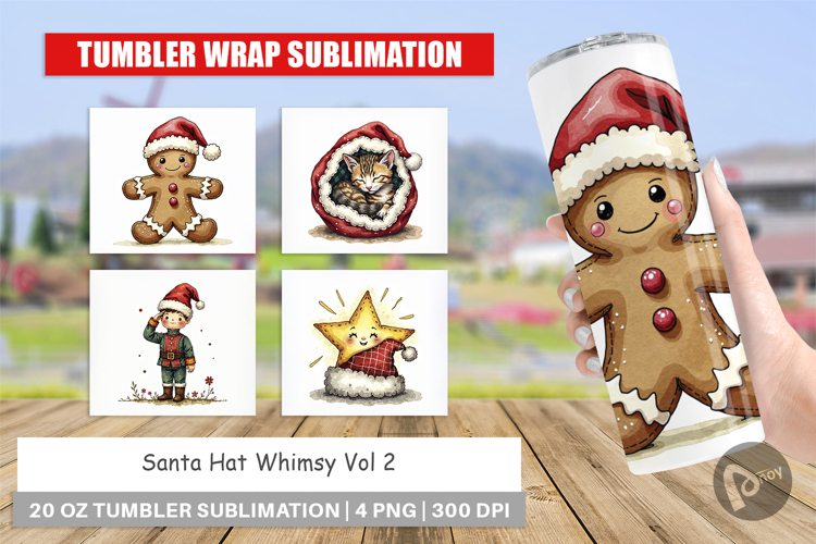 Santa Hat Whimsy Tumbler example image 1