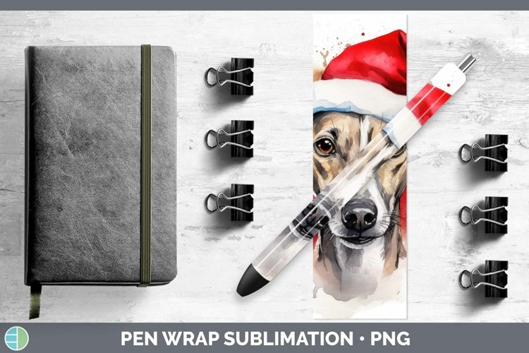 Santa Hat Whippet Pen Wrap Sublimation Epoxy Pen Designs