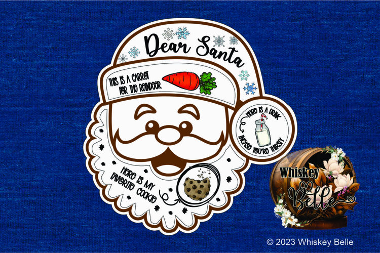 Santa Tray, Uses Sublimation and Laser Cutting, PNG SVG