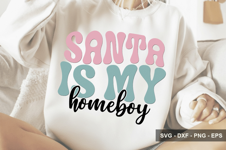 Retro Santa Svg Image 14
