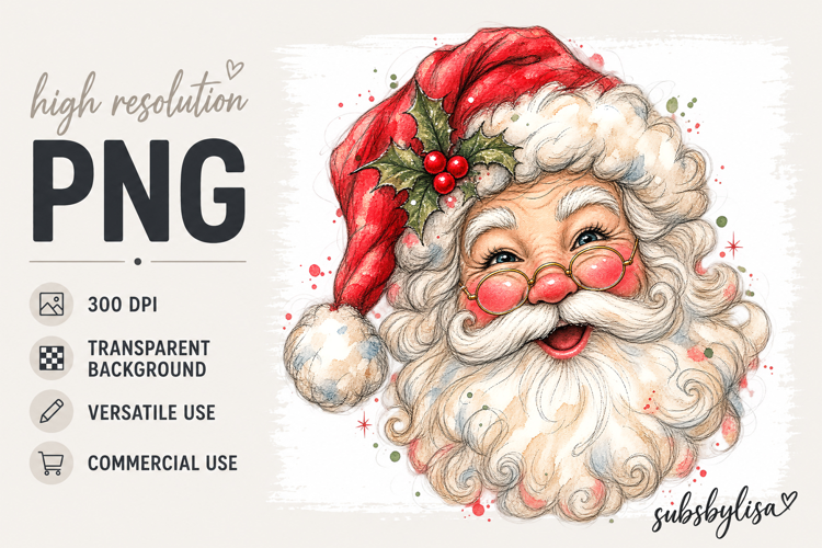 Santa Face png | Christmas Clipart