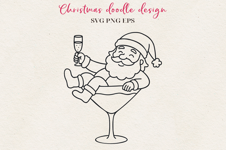 Hand-Drawn Christmas Character | Festive Ink Art SVG PNG EPS