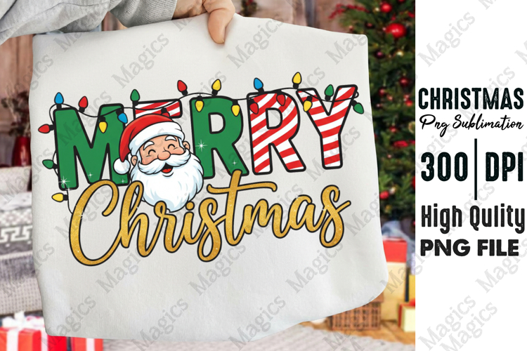 Santa Merry Christmas Sublimation