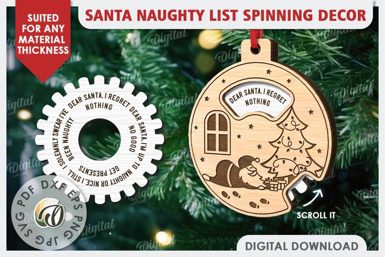 Christmas Tree Decoration Laser Cut. Tree Ornament SVG