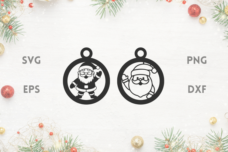 Santa Claus Ornaments SVG
