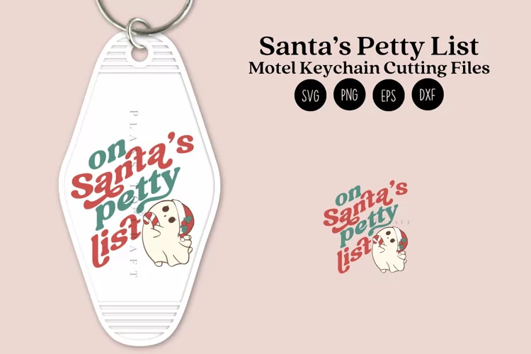 Santa Petty List Christmas Motel Keychain SVG