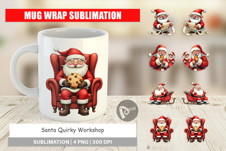Santas Quirky Workshop Mug Wrap