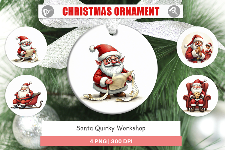 Santas Quirky Workshop Ornament