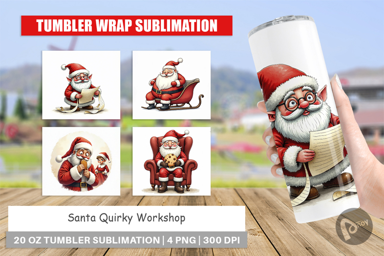 Santas Quirky Workshop Tumbler