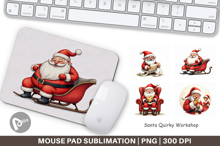 Santas Quirky Workshop Mouse Pad